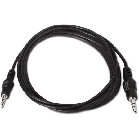 Aisens Cable de Audio Estéreo Jack 3.5mm Macho a Jack 3.5mm Macho Negro 0.3m